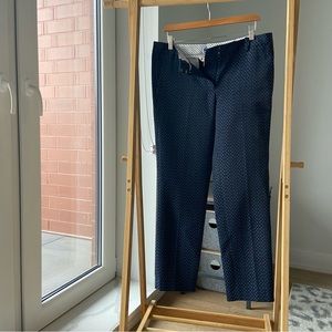 BROOKS BROTHERS Navy Patterned Dress Pant